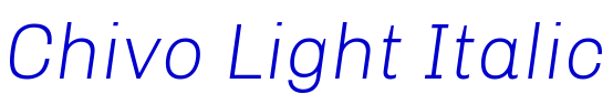 Chivo Light Italic fuente